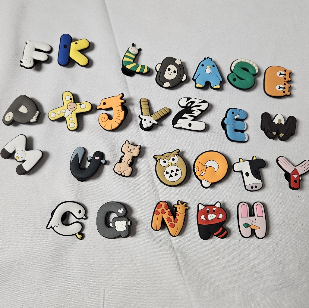 Animal Alphabet Croc Charms